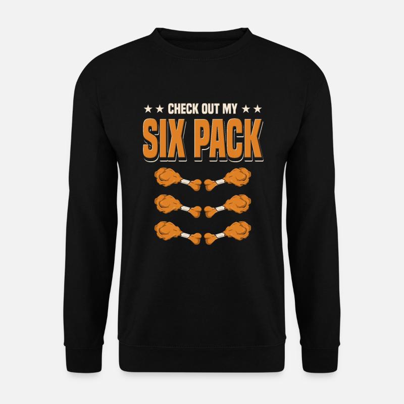 Lustiges Essen Hähnchenflügel - Unisex Pullover - Schwarz