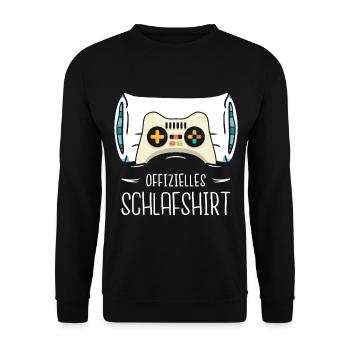 Offizielles Schlafshirt Game Controller Online - Unisex Pullover - Schwarz - Vorne - Alina (178cm) & Michal (187cm)