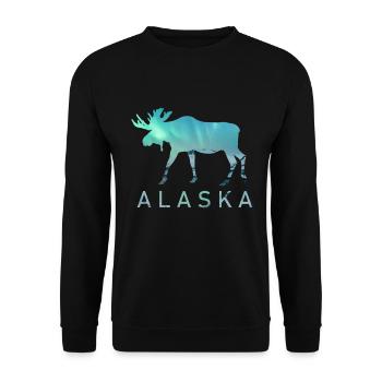 Alaska Gift USA Nature Bear Denali Grizzly Forest - Sweat-shirt Unisexe - noir - Devant - Alina (178cm) & Michal (187cm)