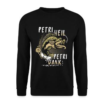 Angeln Fishing Fisher Angelrute Karpfen Rute Fisch - Unisex Pullover - Schwarz - Vorne - Alina (178cm) & Michal (187cm)
