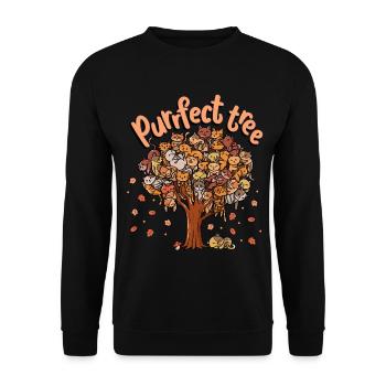 Purrfect Tree Kitten Famille de chats Fall - Sweat-shirt Unisexe - noir - Devant - Alina (178cm) & Michal (187cm)
