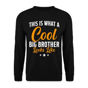 Grand Frère Cadeau Humour - Sweat-shirt Unisexe - noir - Devant - Alina (178cm) & Michal (187cm)