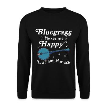 Chemises Banjo Pour Hommes Bluegrass Appalachia Folk - Sweat-shirt Unisexe - noir - Devant - Alina (178cm) & Michal (187cm)