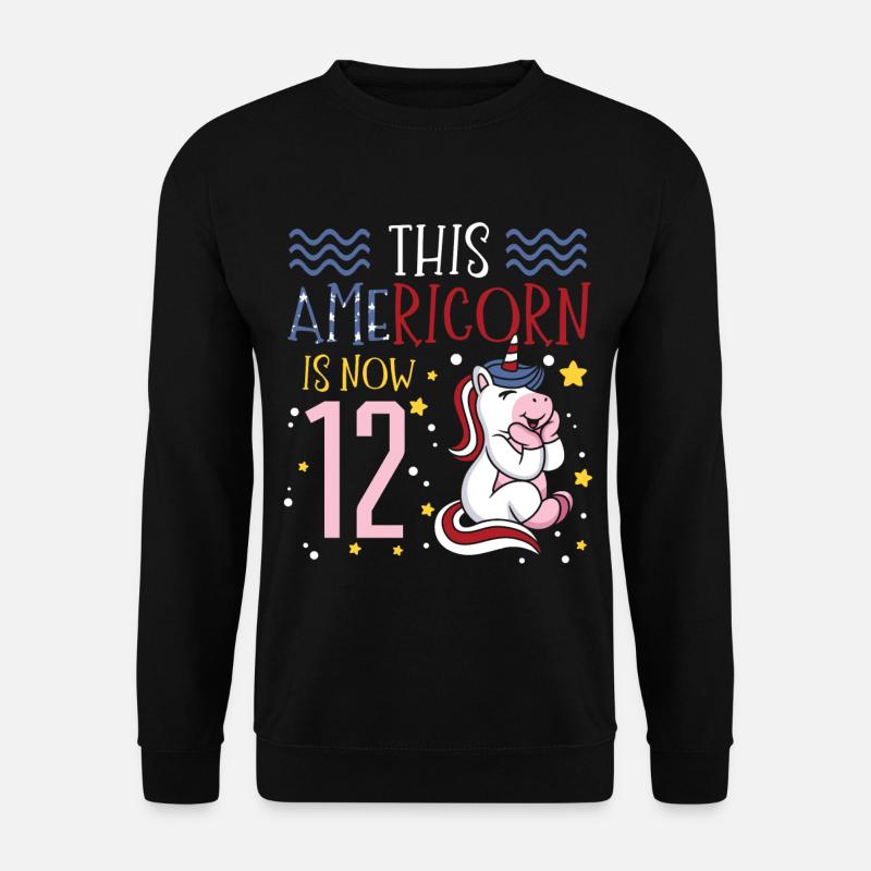 This Americorn is now 12 Unicorn Pony 4. - Unisex Sweatshirt - black