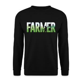 Farming Farmer Farmer - Unisex Pullover - Schwarz - Vorne - Alina (178cm) & Michal (187cm)