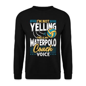 Water Polo Coach Vintage I'm Not - Unisex Sweatshirt - black - Front - Alina (178cm) & Michal (187cm)