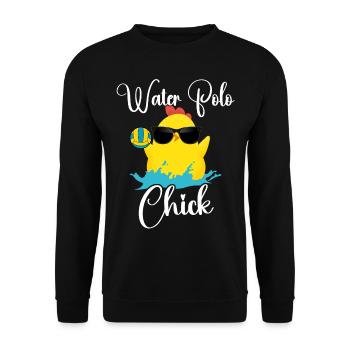 Water Polo Chicken Girl Water Polo - Unisex Pullover - Schwarz - Vorne - Alina (178cm) & Michal (187cm)