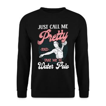 Water Polo Girl Vintage Just Call - Unisex Sweatshirt - black - Front - Alina (178cm) & Michal (187cm)