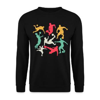 Soccer Player Soccer Game - Soccer Players - Unisex Sweatshirt - black - Front - Alina (178cm) & Michal (187cm)