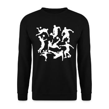 Playing Soccer Game Soccer Lover - Soccer Players - Unisex Sweatshirt - black - Front - Alina (178cm) & Michal (187cm)