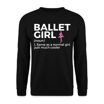 Ballet Tanzen - Unisex Pullover - Schwarz - Vorne - Alina (178cm) & Michal (187cm)