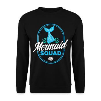 Mermaid Squad - Unisex Pullover - Schwarz - Vorne - Alina (178cm) & Michal (187cm)