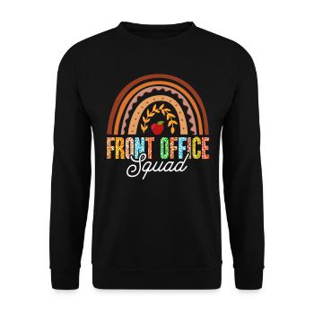 Escouade Front Office - Sweat-shirt Unisexe - noir - Devant - Alina (178cm) & Michal (187cm)
