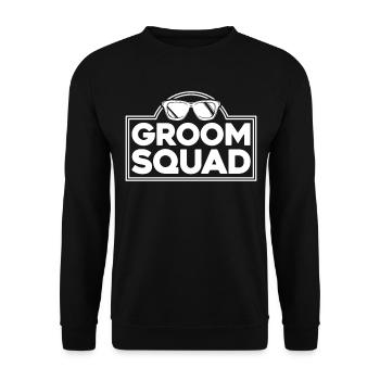 Groom Squad - Unisex Sweatshirt - black - Front - Alina (178cm) & Michal (187cm)
