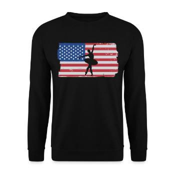 Ballet Tanzen - Unisex Pullover - Schwarz - Vorne - Alina (178cm) & Michal (187cm)