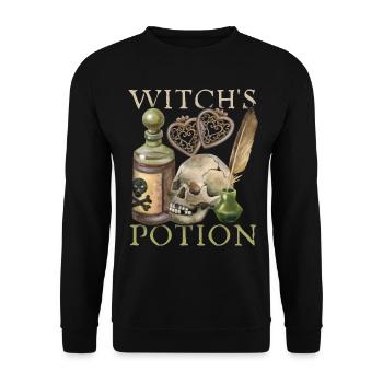Witch, Witchcraft, Witchcraft, Love-Love Spell - Unisex Sweatshirt - black - Front - Alina (178cm) & Michal (187cm)