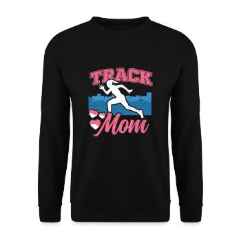 Läufer Running Girl Leichtathletik-track Mom - Unisex Pullover - Schwarz - Vorne - Alina (178cm) & Michal (187cm)