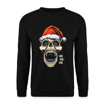 Scary Halloween Christmas Holiday Horror Fan - Unisex Sweatshirt - black - Front - Alina (178cm) & Michal (187cm)