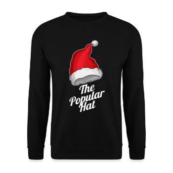 Le chapeau du père Noël est le chapeau populaire pour Noël - Sweat-shirt Unisexe - noir - Devant - Alina (178cm) & Michal (187cm)