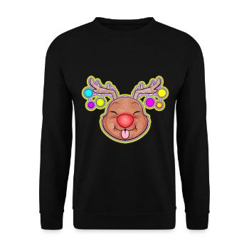 Rudolph la fée du renne s’éteint pour - Sweat-shirt Unisexe - noir - Devant - Alina (178cm) & Michal (187cm)