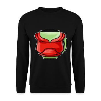 Bécher d’automne avec sweat à capuche rouge pour Noël - Sweat-shirt Unisexe - noir - Devant - Alina (178cm) & Michal (187cm)