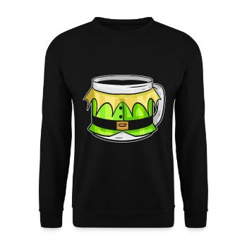 Autumn Beaker With Elfs Dress For Christmas - Unisex Sweatshirt - black - Front - Alina (178cm) & Michal (187cm)