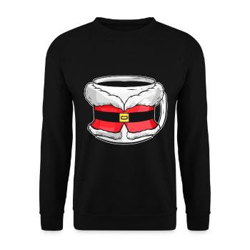 Autumn Beaker With Santas Dress For Christmas - Unisex Sweatshirt - black - Front - Alina (178cm) & Michal (187cm)