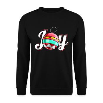 Christmas Ball Joy Logo For Christmas - Unisex Sweatshirt - black - Front - Alina (178cm) & Michal (187cm)