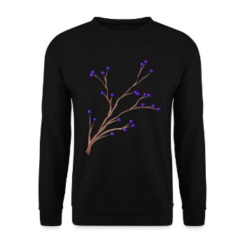 Branch Of Mistles With Purple Berrys For Christmas - Unisex Pullover - Schwarz - Vorne - Alina (178cm) & Michal (187cm)