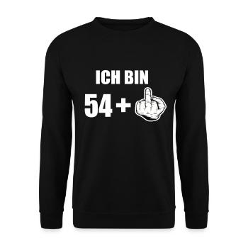 55 Geburtstag - Unisex Pullover - Schwarz - Vorne - Alina (178cm) & Michal (187cm)