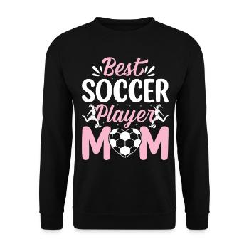 Best Soccer Player Mom Soccer Lover Soccer Mama - Unisex Sweatshirt - black - Front - Alina (178cm) & Michal (187cm)