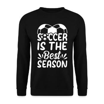 Soccer Is The Best Season - Soccer Player - Unisex Sweatshirt - black - Front - Alina (178cm) & Michal (187cm)