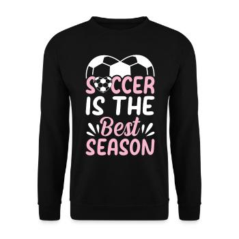 Soccer Ball Soccer Player - Soccer Is The Best Sea - Unisex Pullover - Schwarz - Vorne - Alina (178cm) & Michal (187cm)