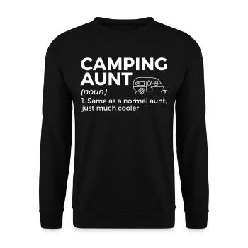Camping Camping Camping-car - Sweat-shirt Unisexe - noir - Devant - Alina (178cm) & Michal (187cm)