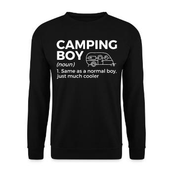 Camping Camping Camping-car - Sweat-shirt Unisexe - noir - Devant - Alina (178cm) & Michal (187cm)