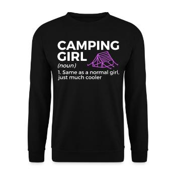Camping Camping Camping-car - Sweat-shirt Unisexe - noir - Devant - Alina (178cm) & Michal (187cm)