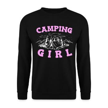Camping Camping Motorhome - Unisex Sweatshirt - black - Front - Alina (178cm) & Michal (187cm)