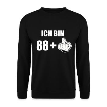89 Geburtstag - Unisex Pullover - Schwarz - Vorne - Alina (178cm) & Michal (187cm)