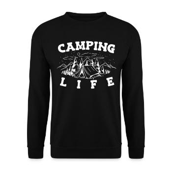 Camping Camping Camping-car - Sweat-shirt Unisexe - noir - Devant - Alina (178cm) & Michal (187cm)