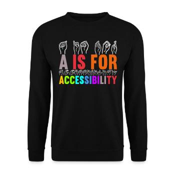 Taub Taubstumm Deaf - Unisex Pullover - Schwarz - Vorne - Alina (178cm) & Michal (187cm)