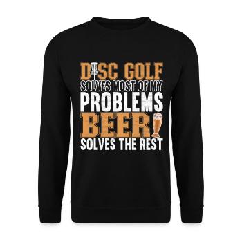 Disc Golf Disc Golfer - Unisex Sweatshirt - black - Front - Alina (178cm) & Michal (187cm)