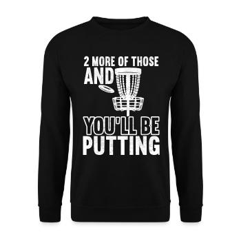 Disc Golf Disc Golfer - Unisex Sweatshirt - black - Front - Alina (178cm) & Michal (187cm)