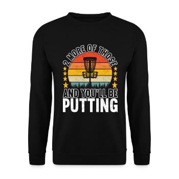 Disc Golf Disc Golfer - Unisex Sweatshirt - black - Front - Alina (178cm) & Michal (187cm)