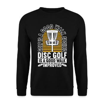 Disc Golf Disc Golfer - Unisex Sweatshirt - black - Front - Alina (178cm) & Michal (187cm)