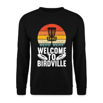 Disc Golf Disc Golfer - Unisex Sweatshirt - black - Front - Alina (178cm) & Michal (187cm)