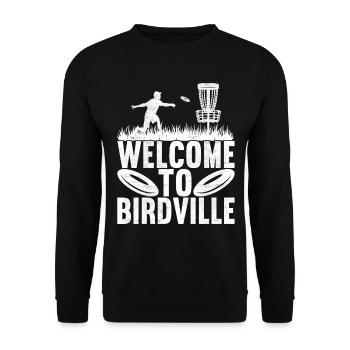 Disc Golf Disc Golfer - Unisex Sweatshirt - black - Front - Alina (178cm) & Michal (187cm)