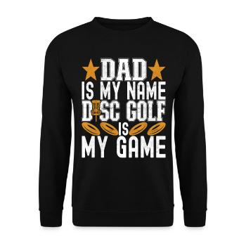 Disc Golf Disc Golfer - Unisex Sweatshirt - black - Front - Alina (178cm) & Michal (187cm)