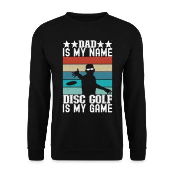 Disc Golf Disc Golfer - Unisex Sweatshirt - black - Front - Alina (178cm) & Michal (187cm)