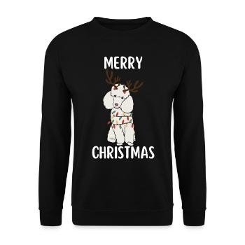 Joyeux Noël Drôle de Chemise de Noël - Sweat-shirt Unisexe - noir - Devant - Alina (178cm) & Michal (187cm)