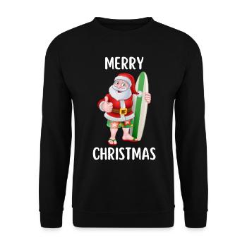 Joyeux Noël Drôle de Chemise de Noël - Sweat-shirt Unisexe - noir - Devant - Alina (178cm) & Michal (187cm)
